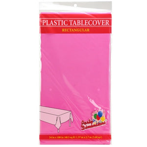 Tablecover Plastic Hot Pink Rectangular 54'' X 108''