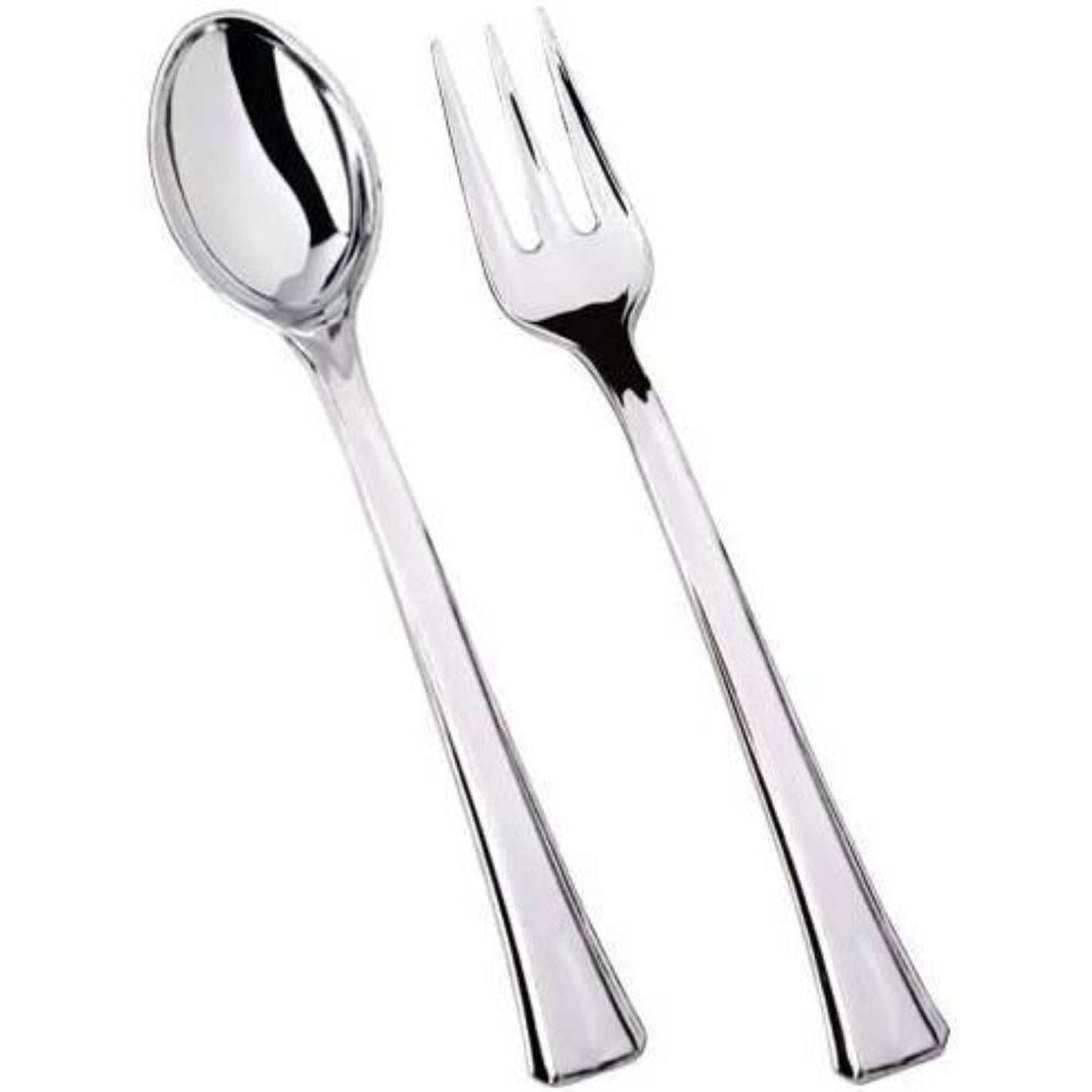 Silver Mini Plastic Forks