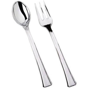 Silver Mini Plastic Spoon