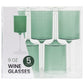 Two Tone 9 Oz Green/Clear Plastic Wine Goblets