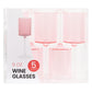 Two Tone 9 Oz Pink/Clear Plastic Wine Goblets