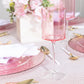 Two Tone 9 Oz Pink/Clear Plastic Wine Goblets