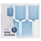 Two Tone 9 Oz Blue/Clear Plastic Wine Goblets