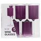 Two Tone 9 Oz Purple/Clear Plastic Wine Goblets