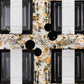 The Edge Collection 7.75" Clear with Gold Rim Square Plastic Plates