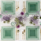The Edge Collection 7.75" Transparent Green with Gold Rim Square Plastic Plates