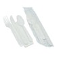 White Medium Weight Wrapped Polypropylene Plastic Cutlery Pack with Napkin