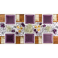 The Edge Collection 7.75" Transparent Purple with Gold Rim Square Plastic Plates