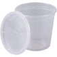 24 ozExtra Strong Quality Round Plastic Container with Lid 24 oz