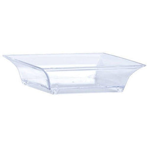 Clear Mini Plastic Square Footed Dish