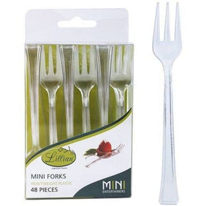 Mini Plastic Clear Forks