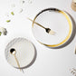 Whisk Collection 10.25" White & Gold Plastic Dinner Plates