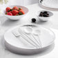 Whisk Collection 10.25" White & Silver Plastic Dinner Plates