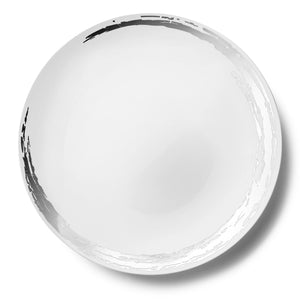Whisk Collection 10.25" White & Silver Plastic Dinner Plates Tablesettings Decorline 10 Pieces