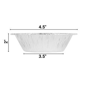 Disposable Aluminum 4.5” Round Extra Deep Pans (1 count)