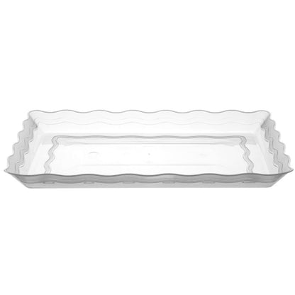 Wave 9" x 13" Rectangle Clear Plastic Tray