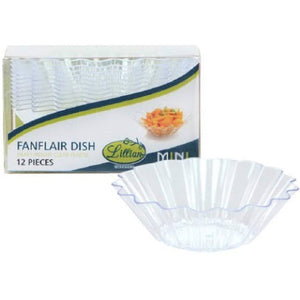 Lillian Tablesettings Mini Plastic Fanflair Dish Clear