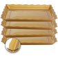 12" x 18" Gold Plastic Rectangular Serving Tray – Stylish, Durable, Disposable