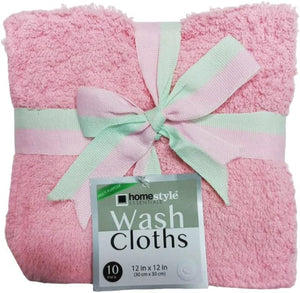 100% Cotton Assorted Color Wash Cloths 11inx11in | 8 Ct.