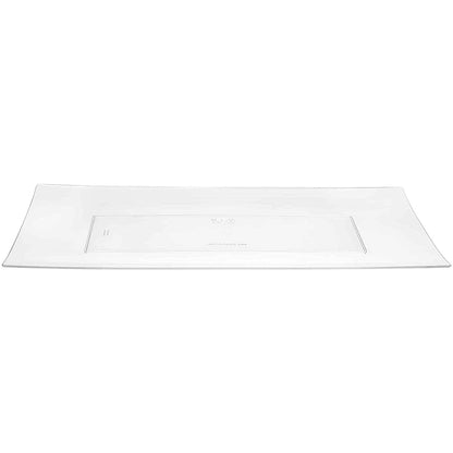 Clear 13'' X 6.25'' Rectangular Plastic Condiment Tray