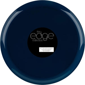The Edge Collection 6.3" Dark Blue Round B&B Plastic Plates