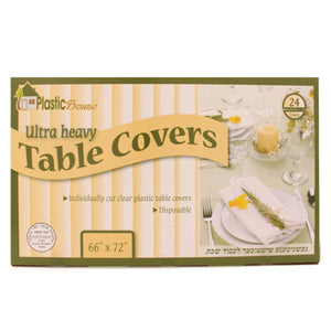 Plastic House Clear Ultra Heavy Duty Table Covers: Size- 66X72