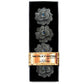 SALE Buttercup Silver Plated with Blue Crystal Napkin Rings Set of 4