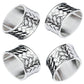 SALE Oval Braided Silver Plated Napkin Rings Set of 4