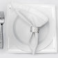 SALE Oval Braided Silver Plated Napkin Rings Set of 4