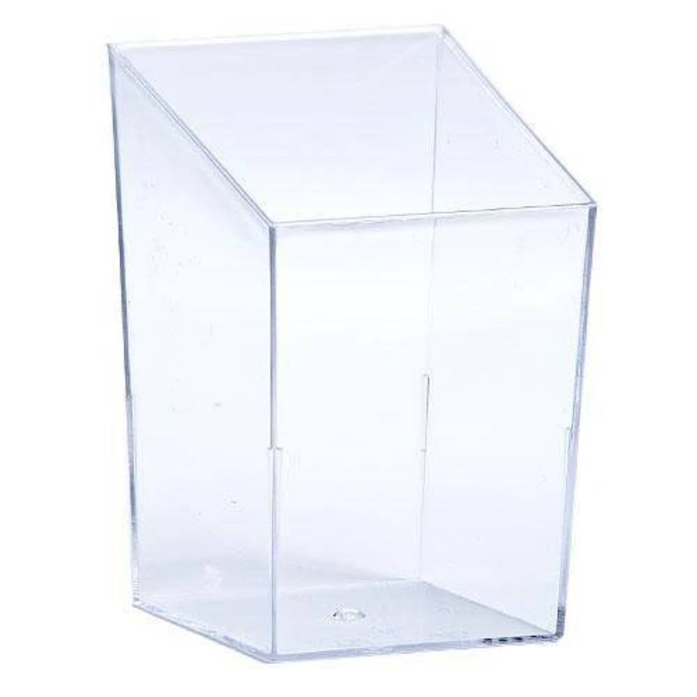 Clear Mini Plastic Square Tower 3.5 oz