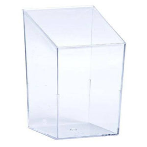 Clear Mini Plastic Square Tower 3.5 oz
