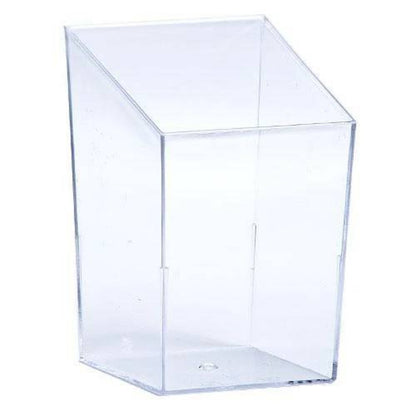Clear Mini Plastic Square Tower 3.5 oz