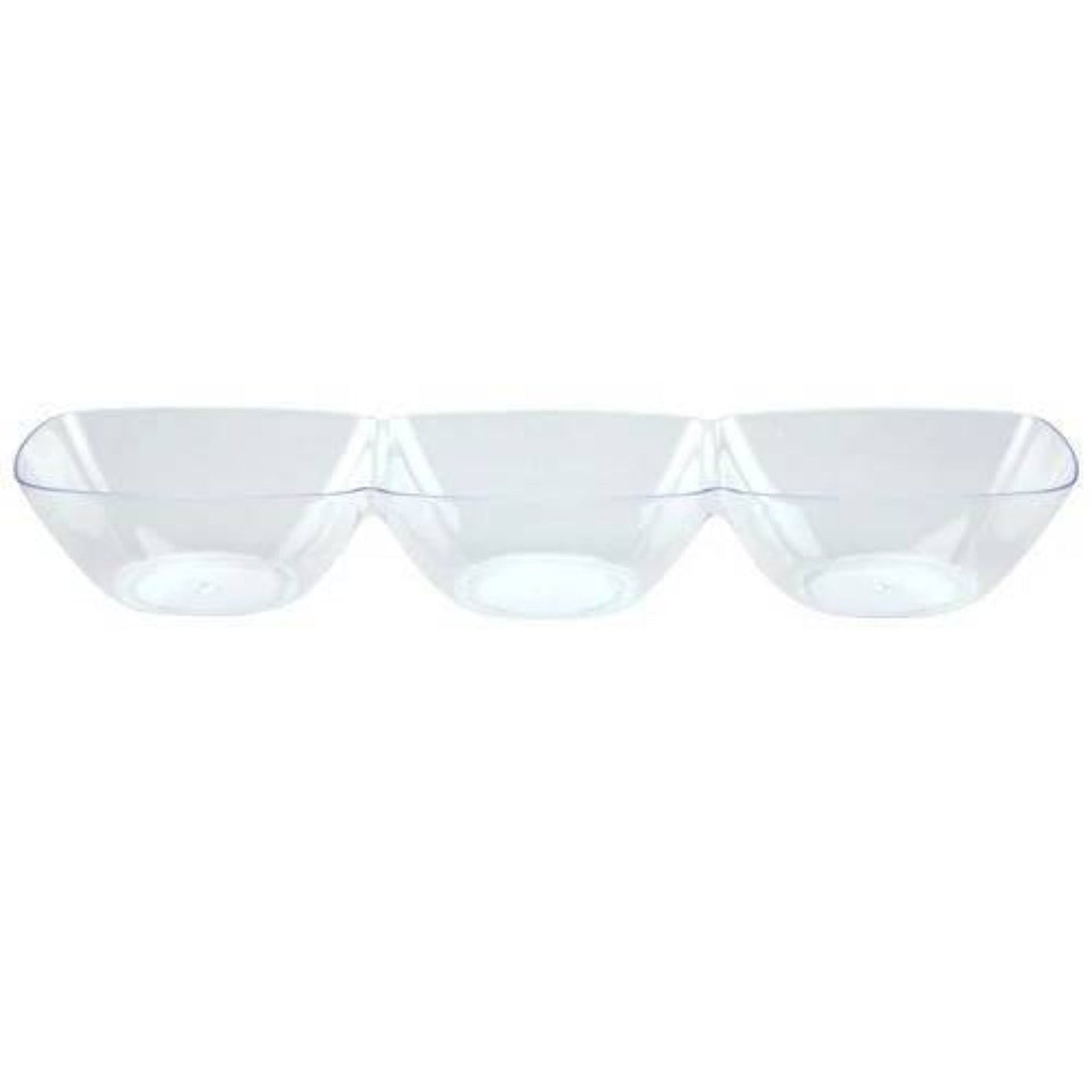 Lillian Tablesettings 6 Count Mini Plastic Clear 3-Dip Dish