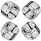 SALE Silver Meandros Pattern Napkin Rings Set of 4