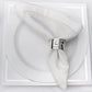 SALE Silver Meandros Pattern Napkin Rings Set of 4