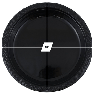 *BUY BULK* Hanna K. Signature 10" Black Plastic Plates