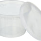16oz Lightweight Clear Plastic Round Deli Container with Lids