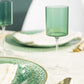 Two Tone 14 Oz Green /Clear Plastic Wine Goblets