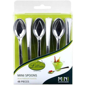 Silver Mini Plastic Spoon
