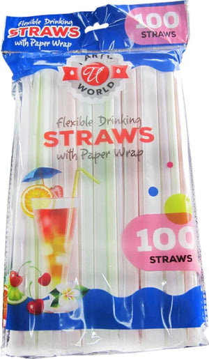 *WHOLESALE* 7.75" Multi-Color Individually Wrapped Beverage Straws | 4800 ct/case