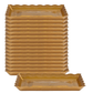 12" x 18" Gold Plastic Rectangular Serving Tray – Stylish, Durable, Disposable