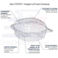 *WHOLESALE* DART Model # C57PST1| ClearSeal Hinged Lid Container | 500 ct/case