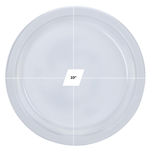 *BUY BULK* Hanna K. Signature Clear Heavy Weight Plastic Plates 10"