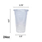 *WHOLESALE* 24oz Disposable Plastic Clear PET Cups | 600 ct/Case