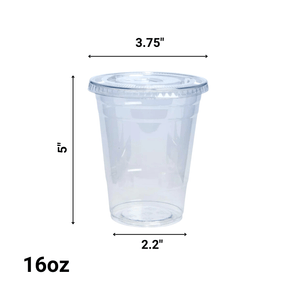 *WHOLESALE* 16oz Disposable Plastic Clear PET Cups | 1000 ct/Case