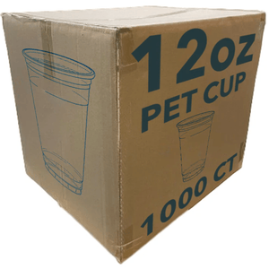 *WHOLESALE* 12oz Disposable Plastic Clear PET Cups | 1000 CT/Case