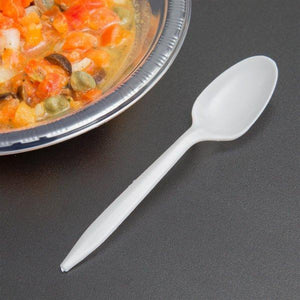 *BUY BULK* Medium Weight Teaspoon White