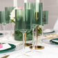 Two Tone 14 Oz Green /Clear Plastic Wine Goblets