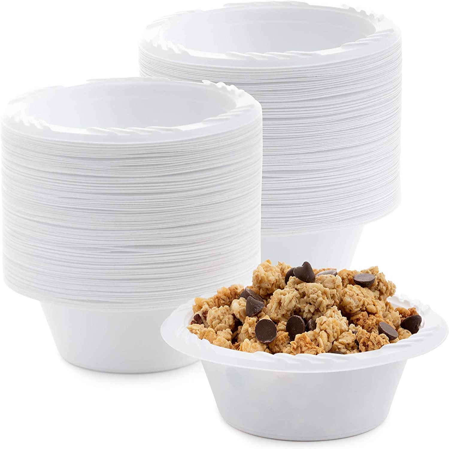 White Lightweight Extra Large Soup Bowls 18 oz. Bowls VeZee 50 Pieces