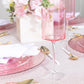 Two Tone 14 Oz Pink /Clear Plastic Wine Goblets